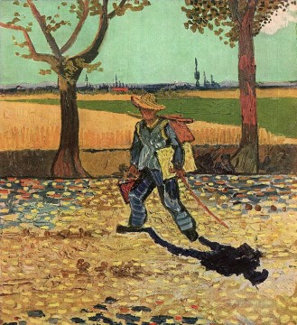  Gogh Canvas - Selfportrait on the Road to Tarascon Vincent van Gogh